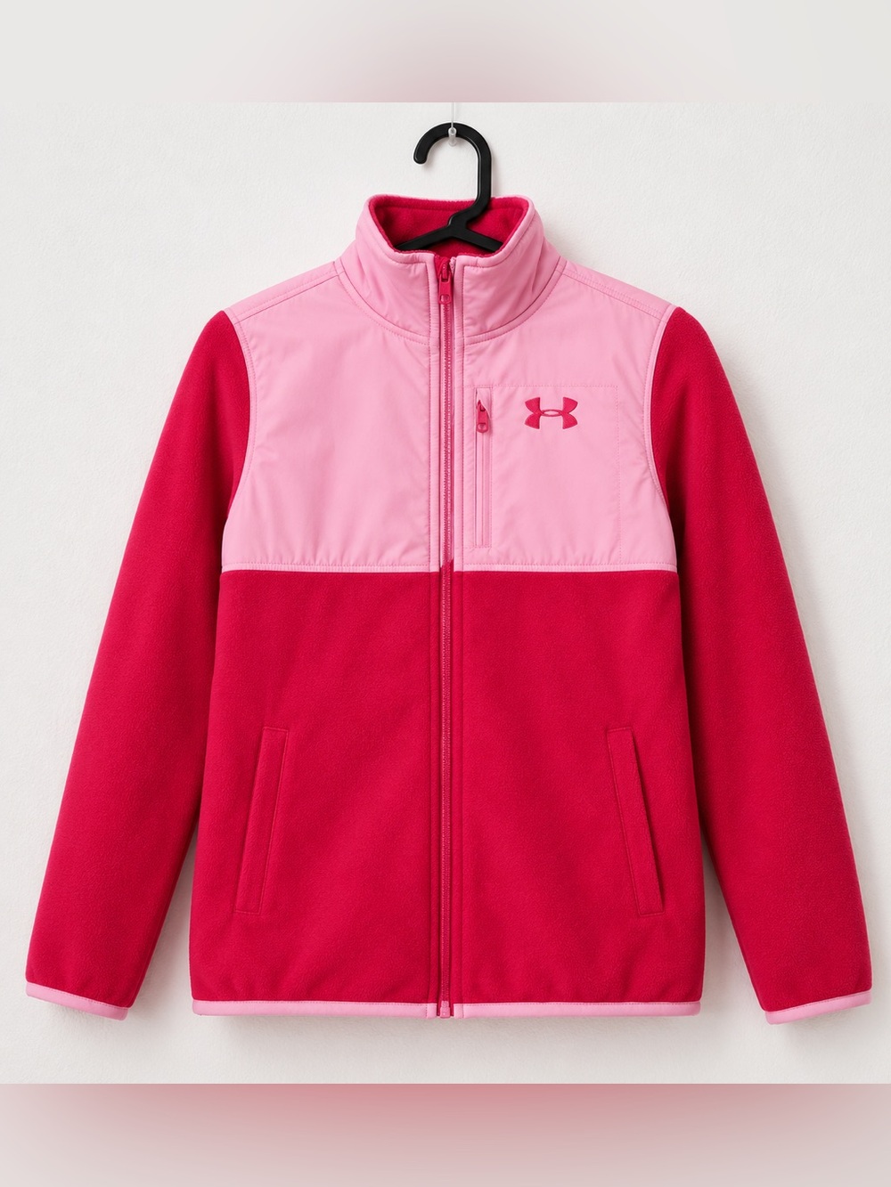 Under Armour Baby Toddler Girls Pink Coat Jacket Size XS Full Zip Warm